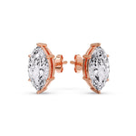 Load image into Gallery viewer, Marquise Diamond 6 Prong Stud Earrings Half Carat