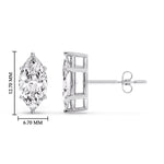 Load image into Gallery viewer, Marquise Diamond 6 Prong Stud Earrings Half Carat