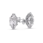 Load image into Gallery viewer, Marquise Diamond 6 Prong Stud Earrings Half Carat