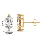 Load image into Gallery viewer, Marquise Diamond 6 Prong Stud Earrings Half Carat