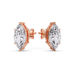 Load image into Gallery viewer, Marquise Diamond 6 Prong Stud Earrings Half Carat