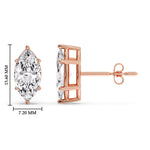 Load image into Gallery viewer, Marquise Diamond 6 Prong Stud Earrings Half Carat