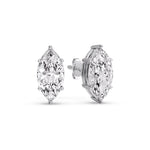 Load image into Gallery viewer, Marquise Diamond 6 Prong Stud Earrings Half Carat