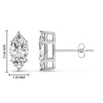 Load image into Gallery viewer, Marquise Diamond 6 Prong Stud Earrings Half Carat