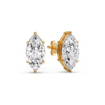 Load image into Gallery viewer, Marquise Diamond 6 Prong Stud Earrings
