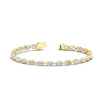 Load image into Gallery viewer, marquise-diamond-bezel-set-tennis-bracelet-in-yellow-gold-fdbrc11563-nl-yg