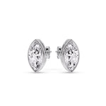 Load image into Gallery viewer, Bezel Stud Earring One Carat Marquise Diamond
