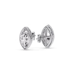 Load image into Gallery viewer, Bezel Stud Earring One Carat Marquise Diamond