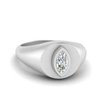 Load image into Gallery viewer, Marquise Disc Thick Signet Ring
