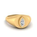 Load image into Gallery viewer, Marquise Disc Thick Signet Ring