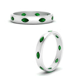 Load image into Gallery viewer, marquise-emerald-bezel-set-eternity-band-in-white-gold-FD10979MQGEMGR-NL-WG.jpg