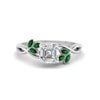 Load image into Gallery viewer, marquise-emerald-bezel-set-nature-inspired-asscher-cut-engagement-ring-in-white-gold-FD10962ASRGEMGR-NL-WG