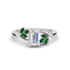 Load image into Gallery viewer, marquise-emerald-bezel-set-nature-inspired-emerald-cut-engagement-ring-in-white-gold-FD10962EMRGEMGR-NL-WG