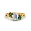 Load image into Gallery viewer, marquise-emerald-bezel-set-nature-inspired-emerald-cut-engagement-ring-in-yellow-gold-FD10962EMRGEMGR-NL-YG