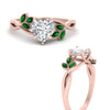Load image into Gallery viewer, marquise-emerald-bezel-set-nature-inspired-heart-shaped-engagement-ring-in-rose-gold-FD10962HTRGEMGRANGLE3-NL-RG
