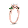 Load image into Gallery viewer, marquise-emerald-bezel-set-nature-inspired-oval-shaped-engagement-ring-in-rose-gold-FD10962OVRGEMGRANGLE2-NL-RG