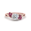 Load image into Gallery viewer, marquise-pink-sapphire-bezel-set-nature-inspired-asscher-cut-engagement-ring-in-rose-gold-FD10962ASRGSADRPI-NL-RG