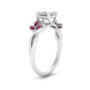 Load image into Gallery viewer, marquise-pink-sapphire-bezel-set-nature-inspired-asscher-cut-engagement-ring-in-white-gold-FD10962ASRGSADRPIANGLE2-NL-WG