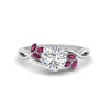 Load image into Gallery viewer, marquise-pink-sapphire-bezel-set-nature-inspired-round-cut-engagement-ring-in-white-gold-FD10962RORGSADRPI-NL-WG