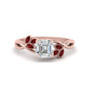 Load image into Gallery viewer, marquise-ruby-bezel-set-nature-inspired-asscher-cut-engagement-ring-in-rose-gold-FD10962ASRGRUDR-NL-RG