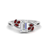 Load image into Gallery viewer, marquise-ruby-bezel-set-nature-inspired-emerald-cut-engagement-ring-in-white-gold-FD10962EMRGRUDR-NL-WG