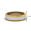 Load image into Gallery viewer, Matte Finish 2 Tone Mens Wedding Ring