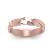 Matte Finish Twisted Wedding Band