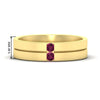 Load image into Gallery viewer, mens-2-stone-pink-sapphire-band-in-yellow-gold-fdm1052gsadrpi-nl-yg-hw