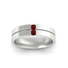 Load image into Gallery viewer, mens-2-stone-ruby-band-in-white-gold-fdm1052grudrangle5-nl-wg