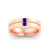Load image into Gallery viewer, mens-2-stone-sapphire-band-in-rose-gold-fdm1052gsablangle5-nl-rg