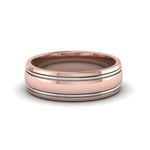 Load image into Gallery viewer, mens-2-tone-double-inlay-band-in-rose-gold-fdm50240b-nl-rg.jpg
