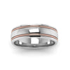 Load image into Gallery viewer, Mens 2 Tone Double Inlay Engagement Ring