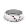 Load image into Gallery viewer, mens-anniversary-band-with-pink-sapphire-in-white-gold-FDM1144-BGSADRPI-NL-WG.jpg