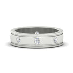Load image into Gallery viewer, mens-bezel-set-diamond-eternity-engagement-ring-in-white-gold-fdm10342ro-nl-wg