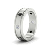 Load image into Gallery viewer, mens-bezel-set-diamond-eternity-engagement-ring-with-black-diamond-in-white-gold-fdm10342rogblackangle2-nl-wg.jpg