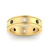 Load image into Gallery viewer, mens-bezel-set-diamond-eternity-engagement-ring-with-black-diamond-in-yellow-gold-fdm10342rogblackangle5-nl-yg.jpg