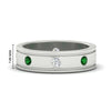 Load image into Gallery viewer, mens-bezel-set-diamond-eternity-engagement-ring-with-emerald-in-white-gold-fdm10342rogemgr-nl-wg-hw.jpg