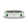 Load image into Gallery viewer, mens-bezel-set-diamond-eternity-engagement-ring-with-emerald-in-white-gold-fdm10342rogemgr-nl-wg.jpg