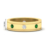 Load image into Gallery viewer, mens-bezel-set-diamond-eternity-engagement-ring-with-emerald-in-yellow-gold-fdm10342rogemgr-nl-yg-hw.jpg