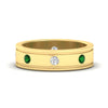 Load image into Gallery viewer, mens-bezel-set-diamond-eternity-engagement-ring-with-emerald-in-yellow-gold-fdm10342rogemgr-nl-yg.jpg