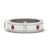 Load image into Gallery viewer, mens-bezel-set-diamond-eternity-engagement-ring-with-pink-sapphire-in-white-gold-fdm10342rogsadrpi-nl-wg-hw.jpg