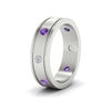 Load image into Gallery viewer, mens-bezel-set-diamond-eternity-engagement-ring-with-purple-amethyst-in-white-gold-fdm10342rogvitoangle2-nl-wg.jpg