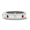 Load image into Gallery viewer, mens-bezel-set-diamond-eternity-engagement-ring-with-ruby-in-white-gold-fdm10342rogrudr-nl-wg-hw.jpg