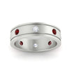 Load image into Gallery viewer, mens-bezel-set-diamond-eternity-engagement-ring-with-ruby-in-white-gold-fdm10342rogrudrangle5-nl-wg.jpg