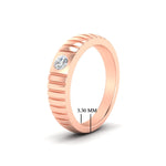 Load image into Gallery viewer, mens-bezel-set-modern-wedding-ring-in-rose-gold-fdm186-nl-rg