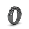Load image into Gallery viewer, mens-cuban-link-diamond-wedding-band-in-black-gold-FDM10402ANGLE2-NL-BG