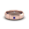 Load image into Gallery viewer, mens-diamond-engagement-rings-with-blue-sapphire-in-14K-rose-gold-FDM8012BGSABL-NL-RG.jpg