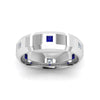 Load image into Gallery viewer, mens-diamond-engagement-rings-with-blue-sapphire-in-14K-white-gold-FDM8012BGSABLANGLE5-NL-WG.jpg