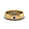 Load image into Gallery viewer, mens-diamond-engagement-rings-with-blue-sapphire-in-14K-yellow-gold-FDM8012BGSABL-NL-YG.jpg
