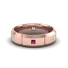 Load image into Gallery viewer, mens-diamond-engagement-rings-with-dark-pink-sapphire-in-14K-rose-gold-FDM8012BGSADRPI-NL-RG.jpg